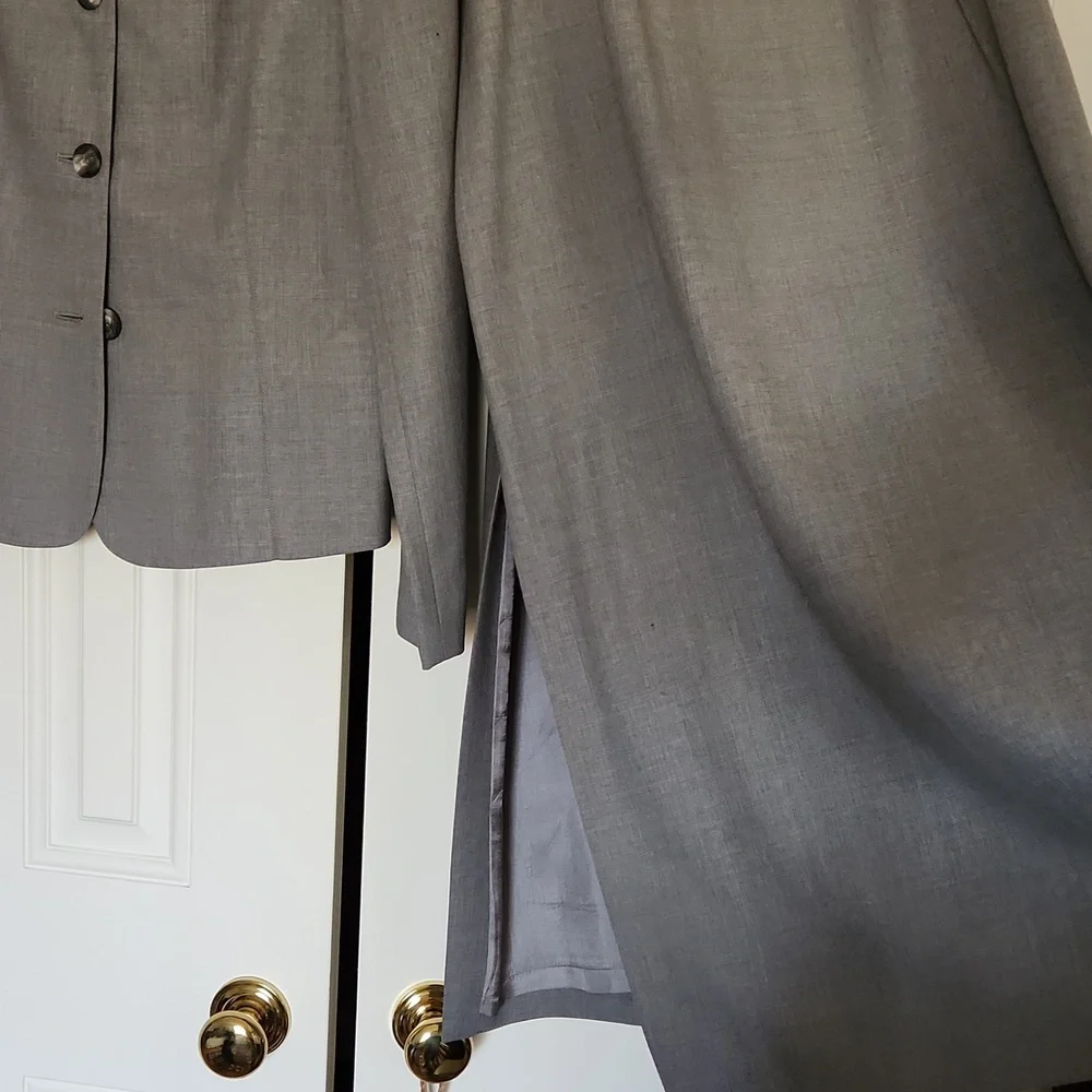 Ann Taylor Gray Skirt Suit Set - Picture 3 of 4